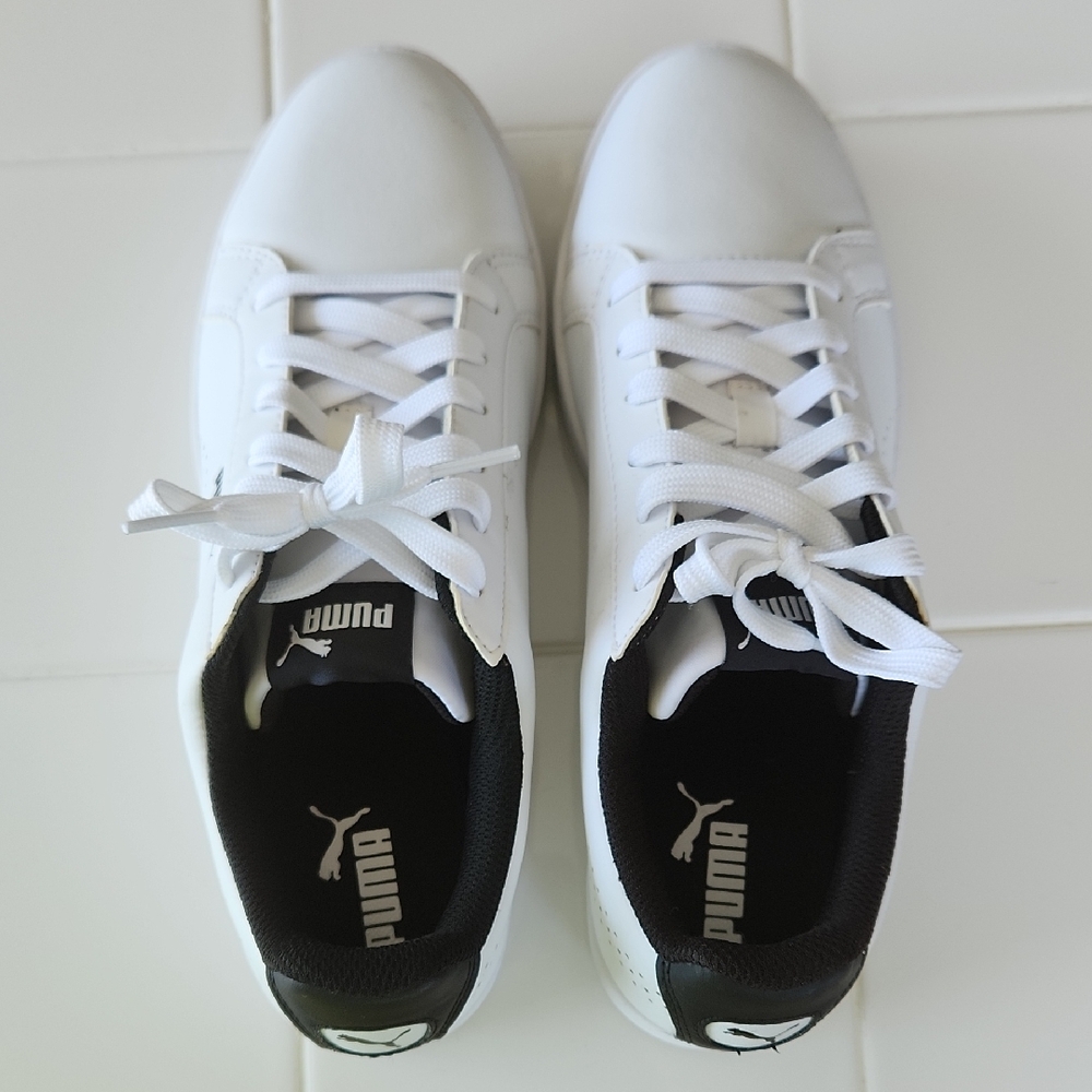 Puma Classic White and Black Sneakers